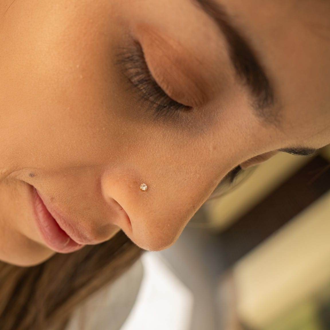 Arete Piercing con Circón