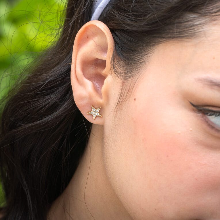 Aretes Estrellas con Diamantes