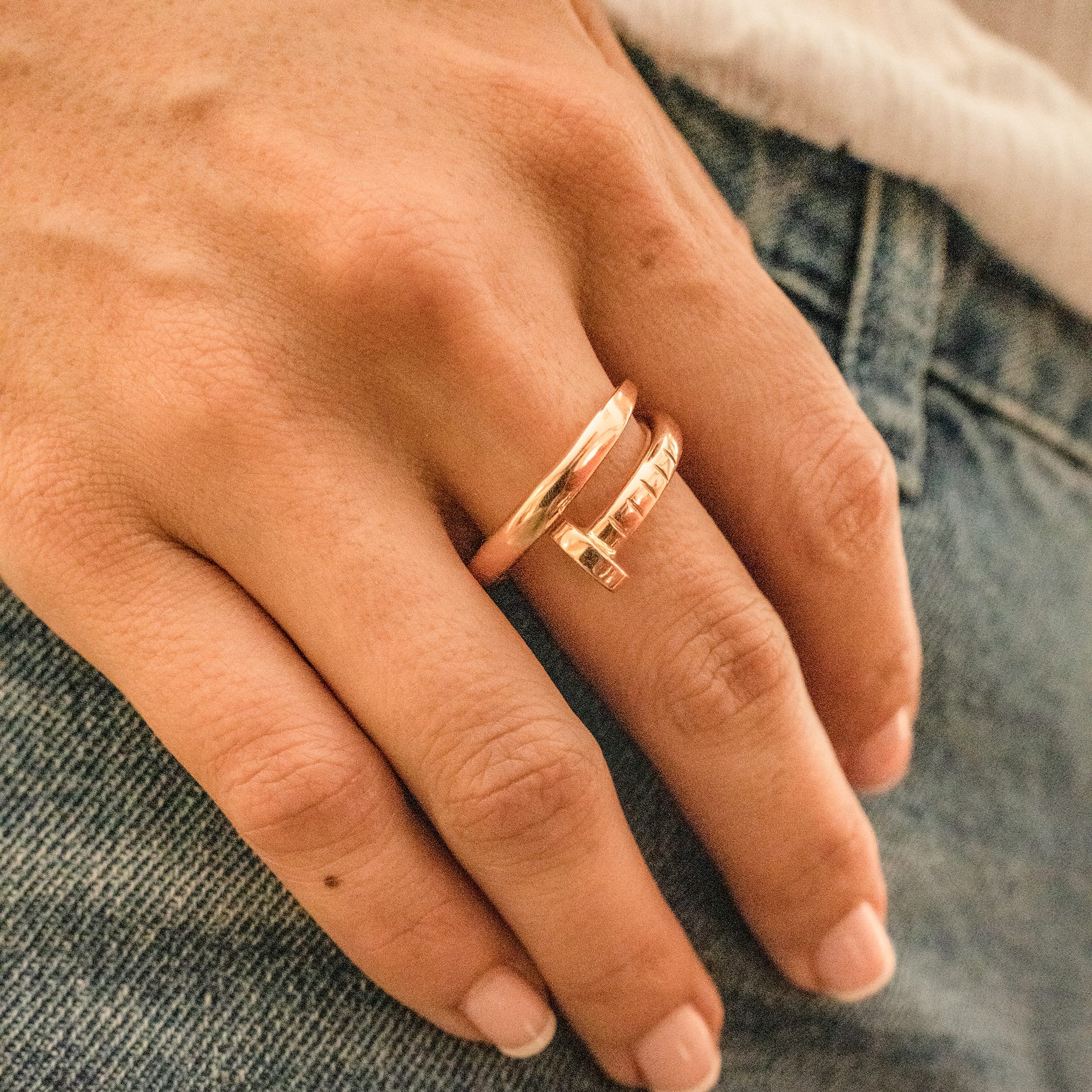 Anillo Clavo - Oro Rosa