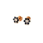 Aretes Záfiro y Oro Rosa - Imagen 2