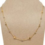 Collar Oro 18K - 3 oros bolitas y cubitos - Imagen 2