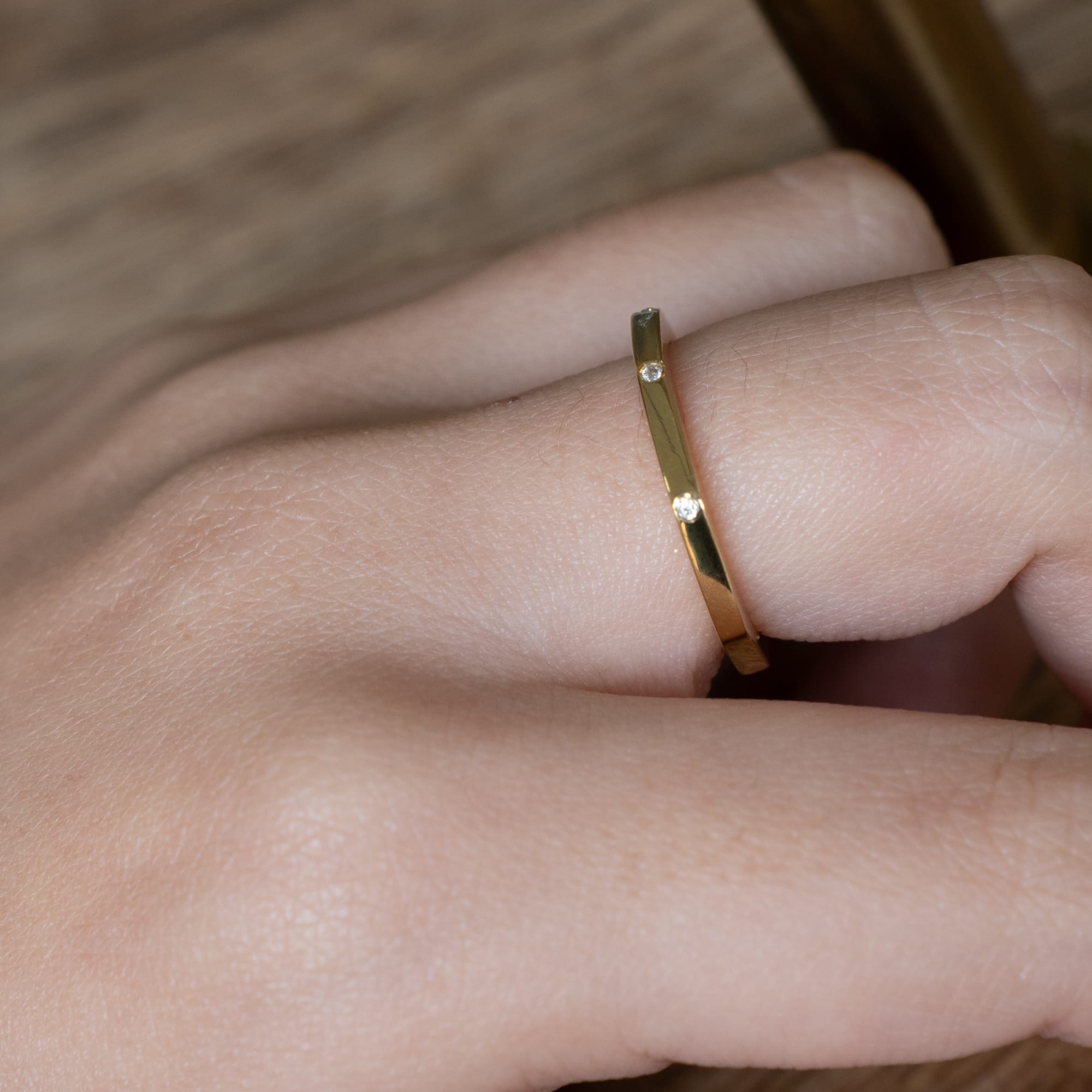 Anillo Octogonal - Oro y Diamantes