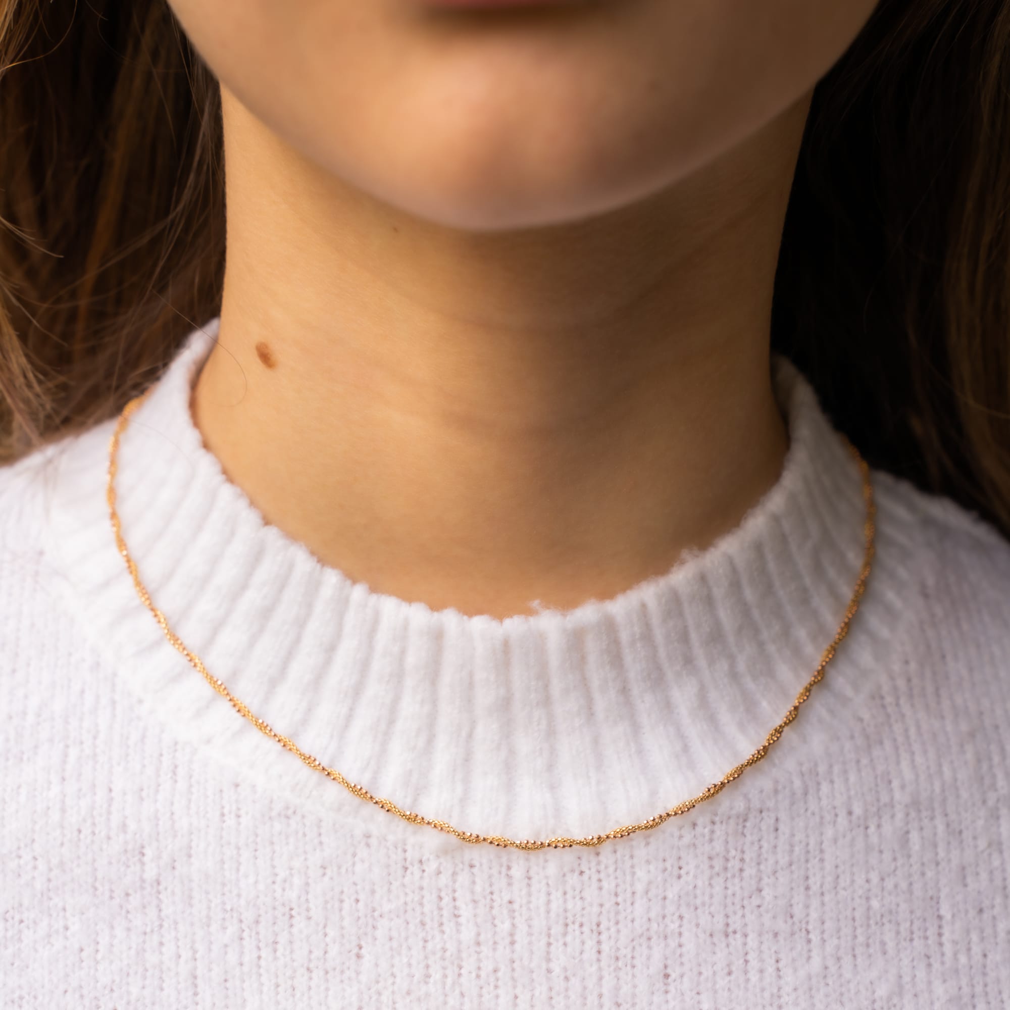 Collar trenzado oro 18K