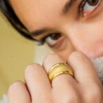 Anillo Oro Satinado Bombé