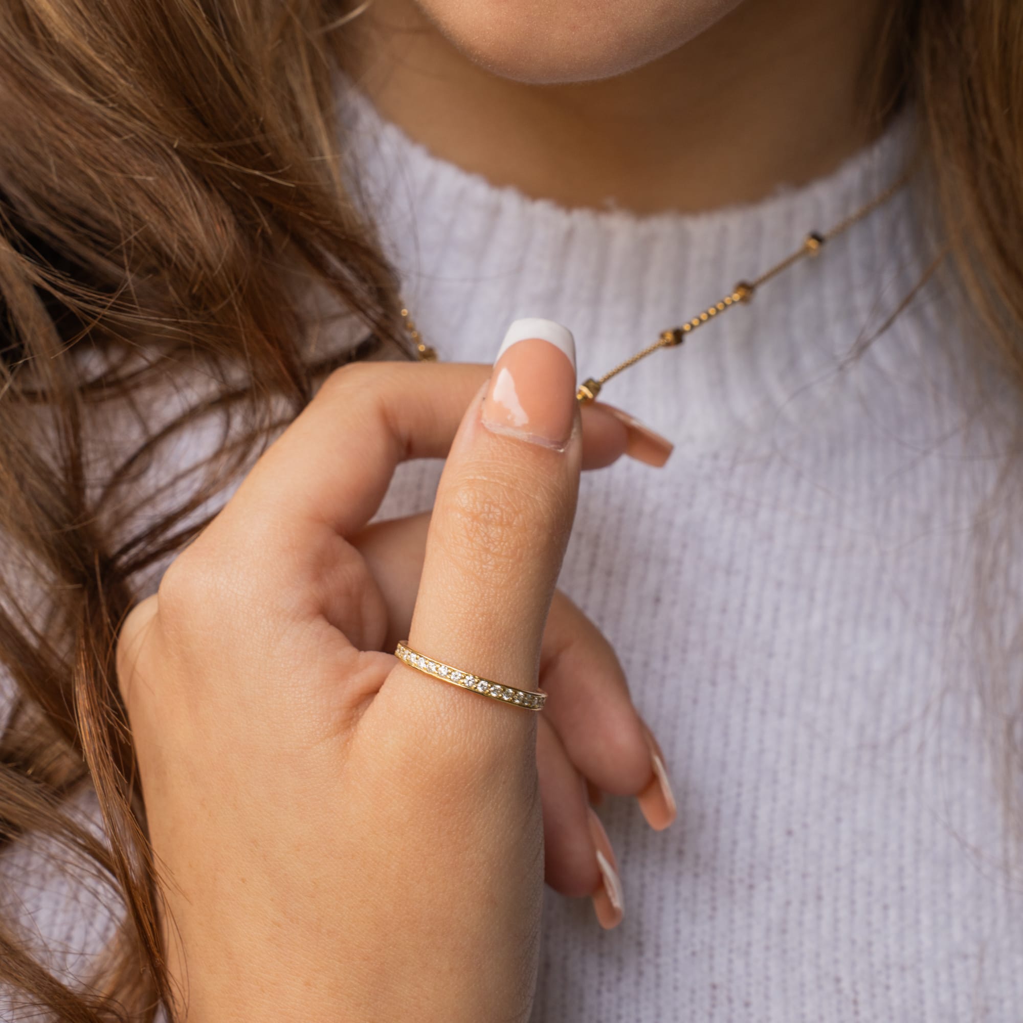Anillo Cintillo Completo - Diamantes