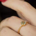Anillo aguamarina y diamantes