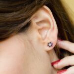 Aretes Záfiro y Oro Rosa - Imagen 3