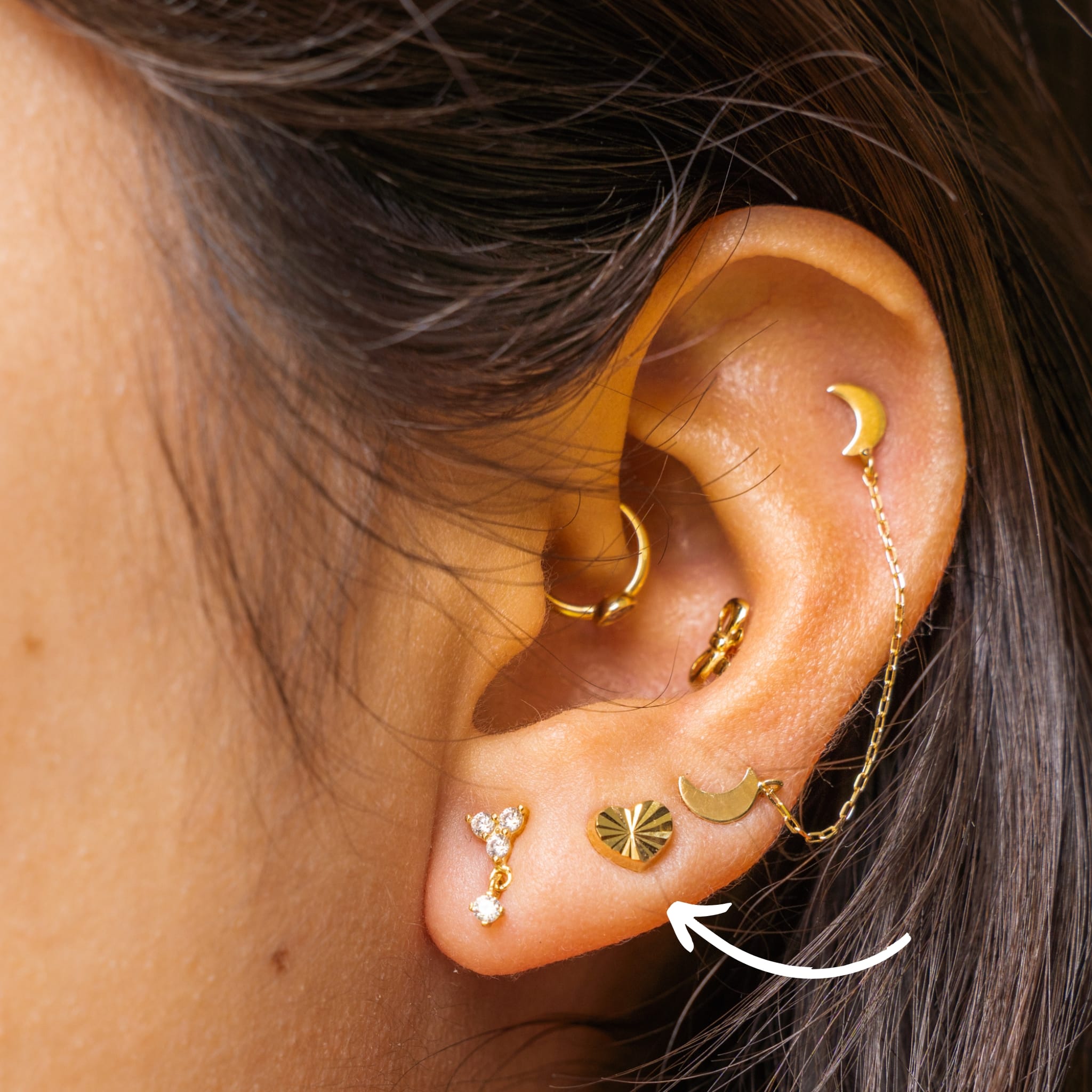 Aretes Corazón Textura
