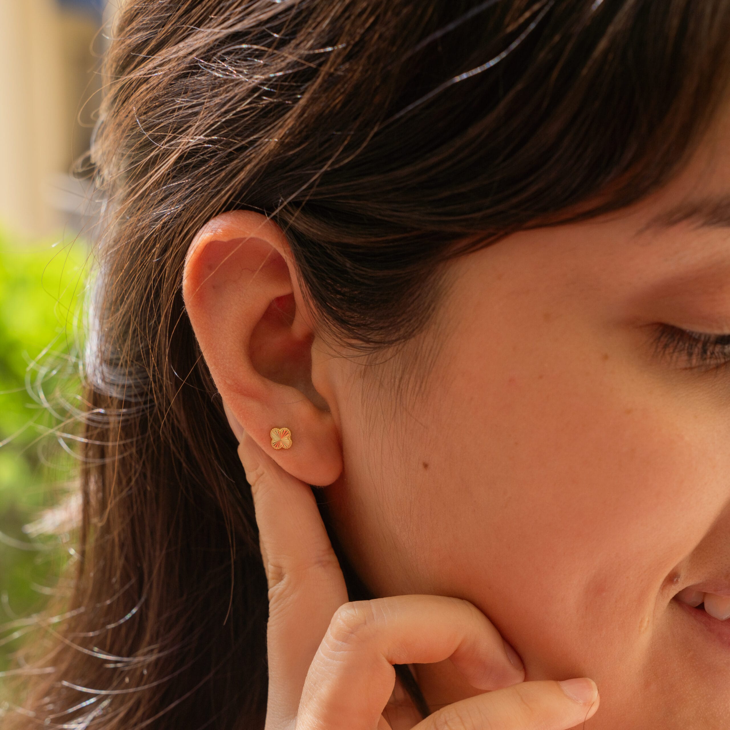 DSC06761-2 Aretes flores tendencia con tornillo - Imagen 1