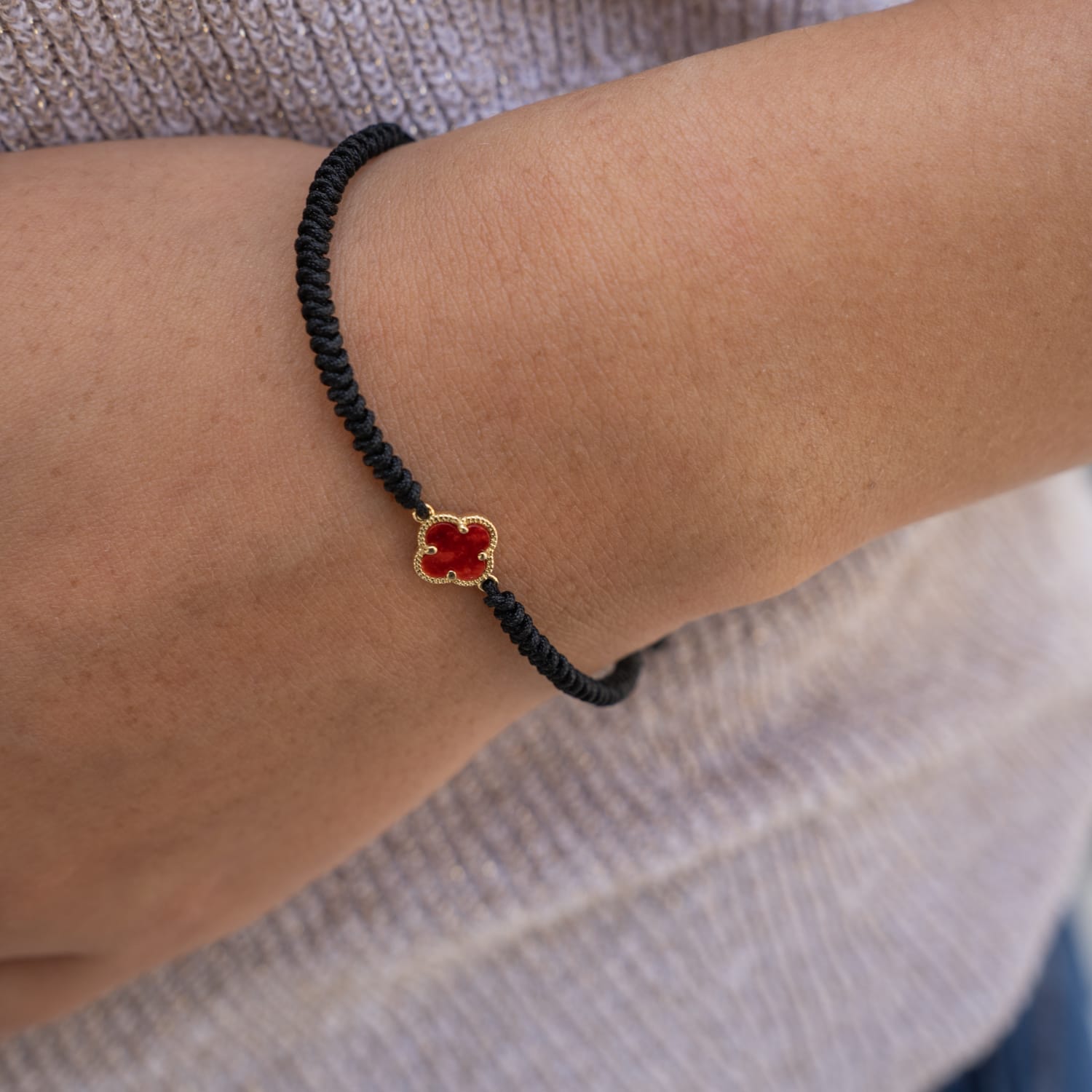 Pulsera hilo - Flor tendencia