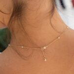 Collar nácar - flor tendencia - Imagen 2