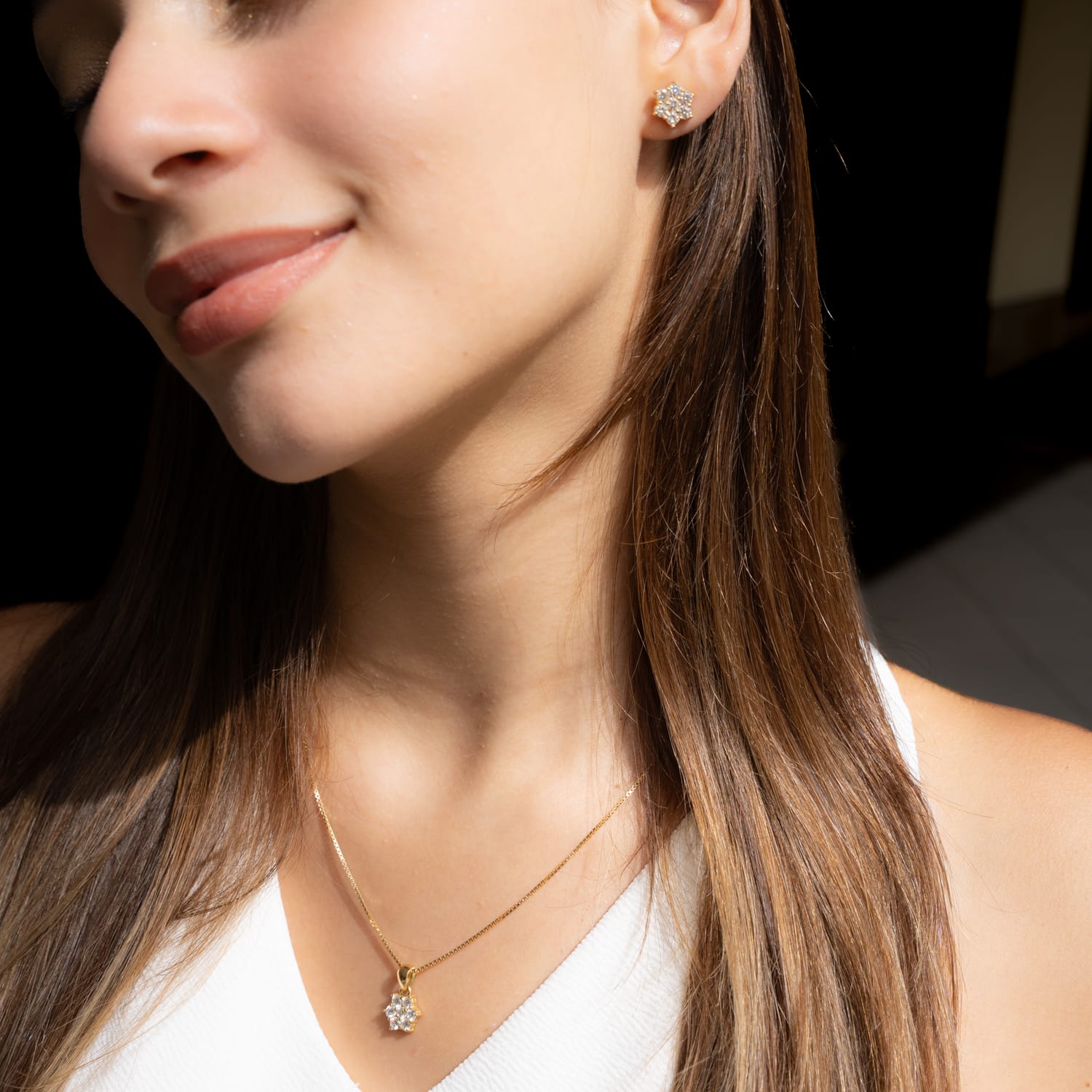 Set rosetas moissanitas