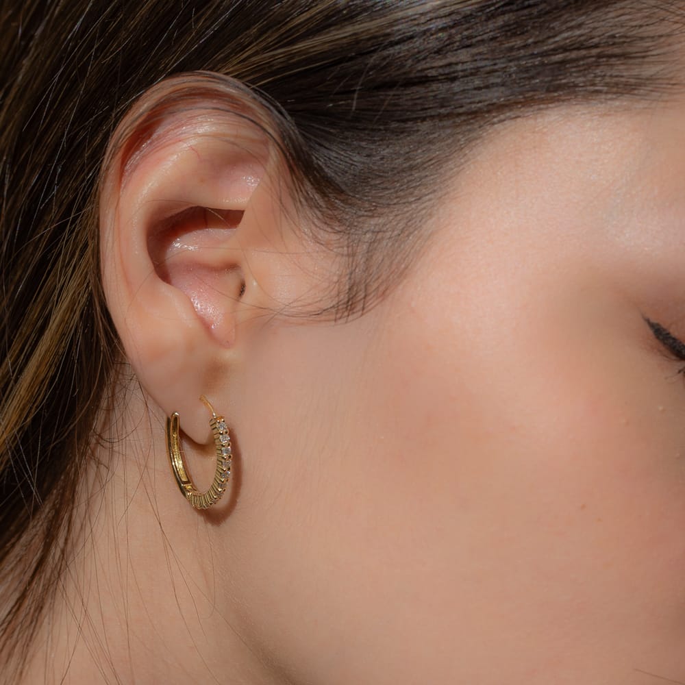 Argollas con diamantes