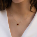 Collar corazón coral - Imagen 3