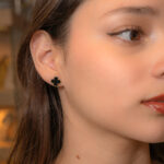 Aretes flor tendencia - onix - Imagen 3